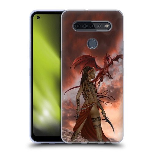 Nene Thomas Art African Warrior Woman & Dragon Soft Gel Case for LG K51S