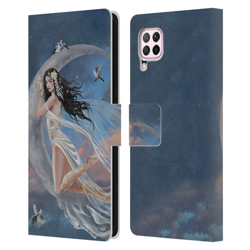 Nene Thomas Art Moon Lullaby Leather Book Wallet Case Cover For Huawei Nova 6 SE / P40 Lite