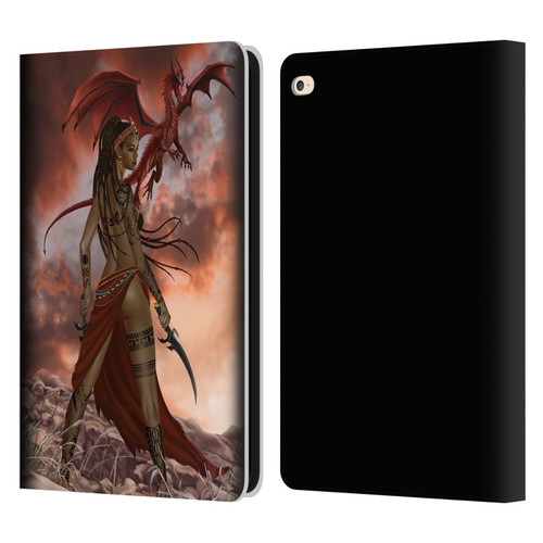 Nene Thomas Art African Warrior Woman & Dragon Leather Book Wallet Case Cover For Apple iPad Air 2 (2014)
