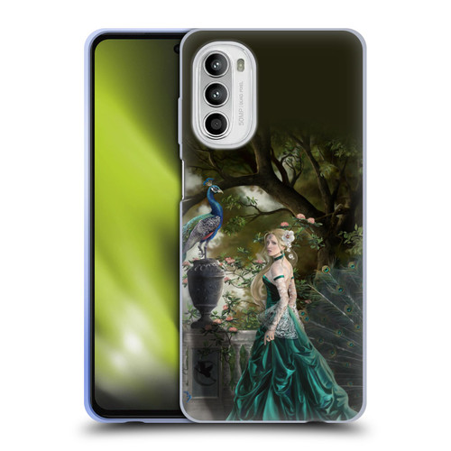 Nene Thomas Art Peacock & Princess In Emerald Soft Gel Case for Motorola Moto G52