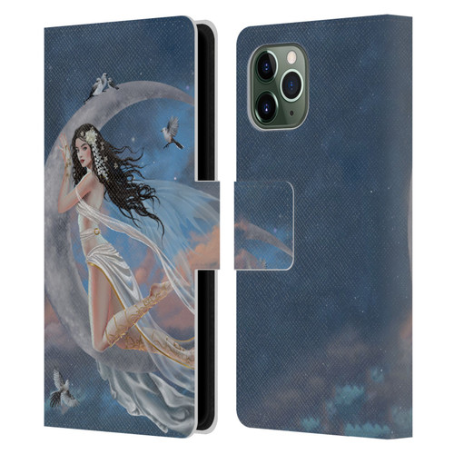 Nene Thomas Art Moon Lullaby Leather Book Wallet Case Cover For Apple iPhone 11 Pro