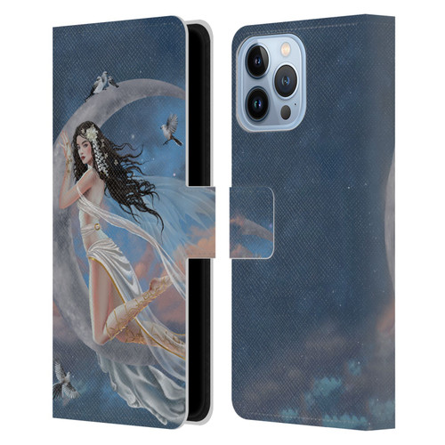 Nene Thomas Art Moon Lullaby Leather Book Wallet Case Cover For Apple iPhone 13 Pro Max