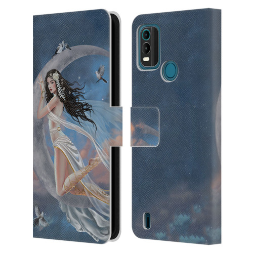 Nene Thomas Art Moon Lullaby Leather Book Wallet Case Cover For Nokia G11 Plus