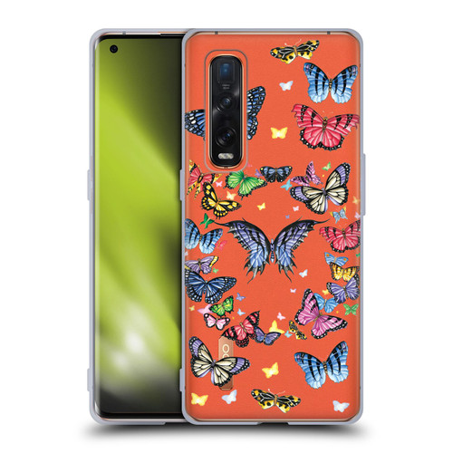 Nene Thomas Art Butterfly Pattern Soft Gel Case for OPPO Find X2 Pro 5G