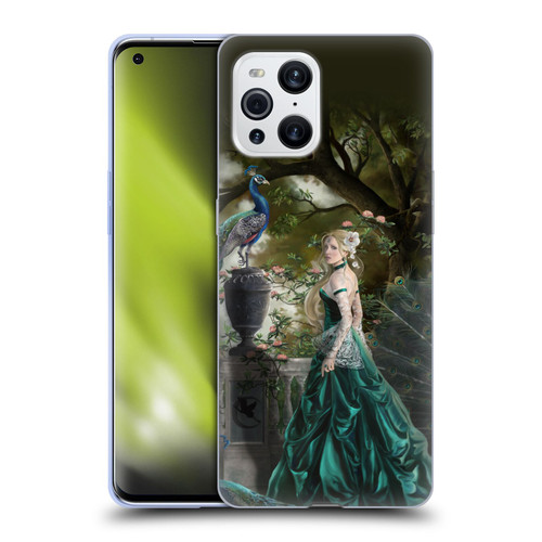 Nene Thomas Art Peacock & Princess In Emerald Soft Gel Case for OPPO Find X3 / Pro