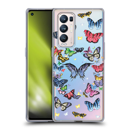 Nene Thomas Art Butterfly Pattern Soft Gel Case for OPPO Find X3 Neo / Reno5 Pro+ 5G