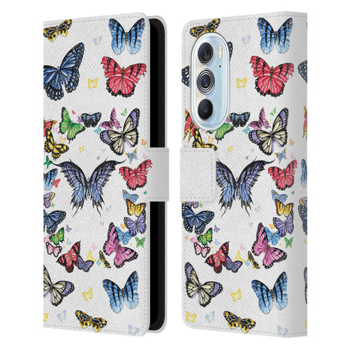 Nene Thomas Art Butterfly Pattern Leather Book Wallet Case Cover For Motorola Edge X30