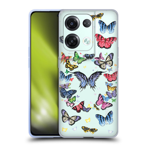 Nene Thomas Art Butterfly Pattern Soft Gel Case for OPPO Reno8 Pro