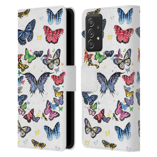 Nene Thomas Art Butterfly Pattern Leather Book Wallet Case Cover For Samsung Galaxy A53 5G (2022)