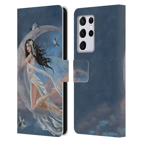 Nene Thomas Art Moon Lullaby Leather Book Wallet Case Cover For Samsung Galaxy S21 Ultra 5G