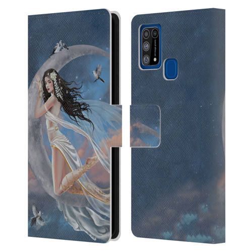 Nene Thomas Art Moon Lullaby Leather Book Wallet Case Cover For Samsung Galaxy M31 (2020)
