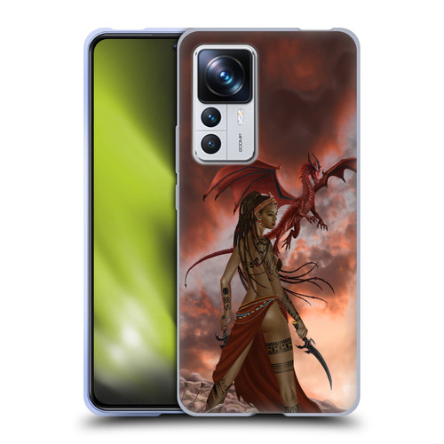 Nene Thomas Art African Warrior Woman & Dragon Soft Gel Case for Xiaomi 12T Pro