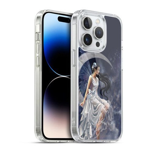 Nene Thomas Crescents Winter Frost Fairy On Moon Soft Gel Case for Apple iPhone 14 Pro & MagSafe