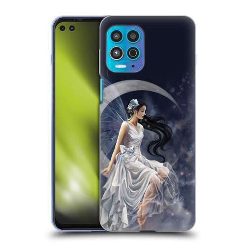 Nene Thomas Crescents Winter Frost Fairy On Moon Soft Gel Case for Motorola Moto G100
