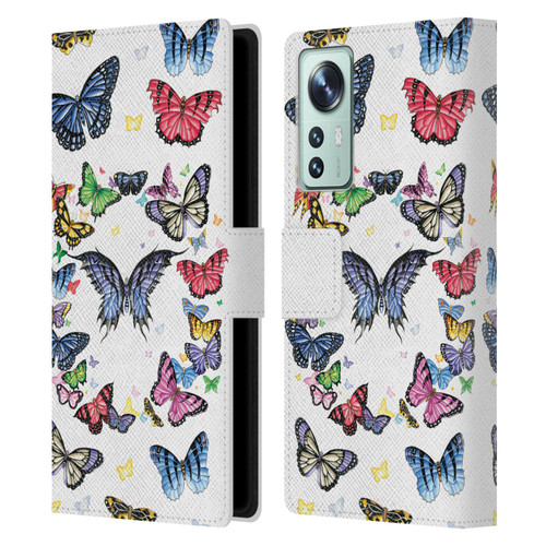 Nene Thomas Art Butterfly Pattern Leather Book Wallet Case Cover For Xiaomi 12