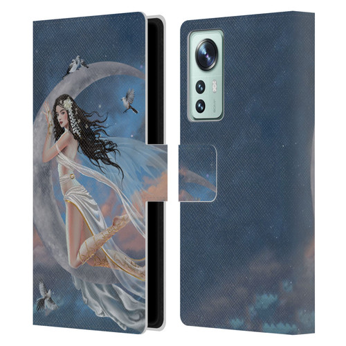 Nene Thomas Art Moon Lullaby Leather Book Wallet Case Cover For Xiaomi 12