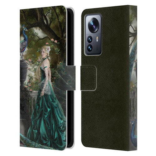 Nene Thomas Art Peacock & Princess In Emerald Leather Book Wallet Case Cover For Xiaomi 12 Pro