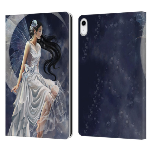 Nene Thomas Crescents Winter Frost Fairy On Moon Leather Book Wallet Case Cover For Apple iPad 10.9 (2022)