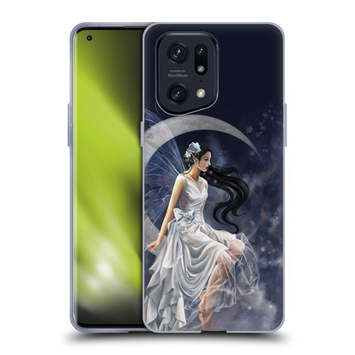 Nene Thomas Crescents Winter Frost Fairy On Moon Soft Gel Case for OPPO Find X5 Pro