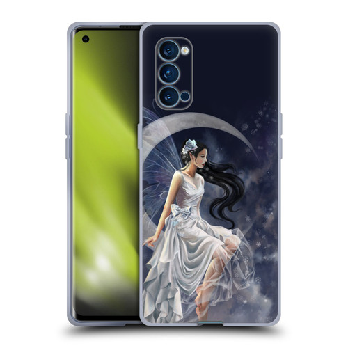 Nene Thomas Crescents Winter Frost Fairy On Moon Soft Gel Case for OPPO Reno 4 Pro 5G