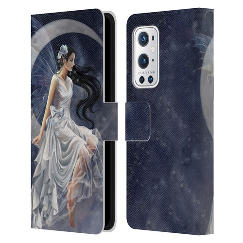 Nene Thomas Crescents Winter Frost Fairy On Moon Leather Book Wallet Case Cover For OnePlus 9 Pro