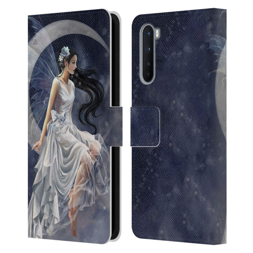 Nene Thomas Crescents Winter Frost Fairy On Moon Leather Book Wallet Case Cover For OnePlus Nord 5G