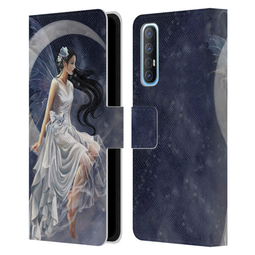 Nene Thomas Crescents Winter Frost Fairy On Moon Leather Book Wallet Case Cover For OPPO Find X2 Neo 5G