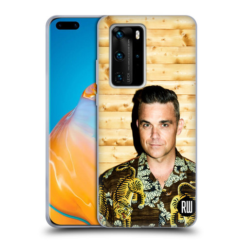 Robbie Williams Calendar Tiger Print Shirt Soft Gel Case for Huawei P40 Pro / P40 Pro Plus 5G