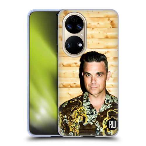 Robbie Williams Calendar Tiger Print Shirt Soft Gel Case for Huawei P50