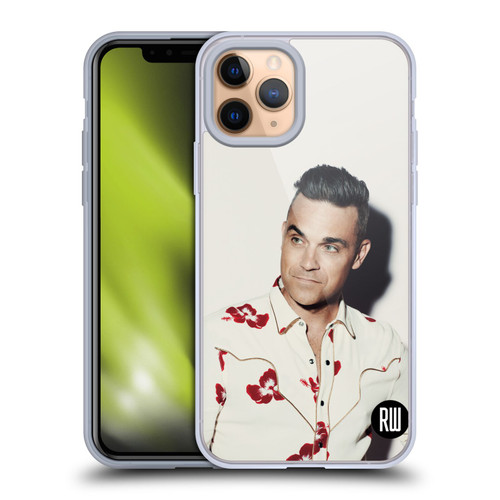 Robbie Williams Calendar Floral Shirt Soft Gel Case for Apple iPhone 11 Pro