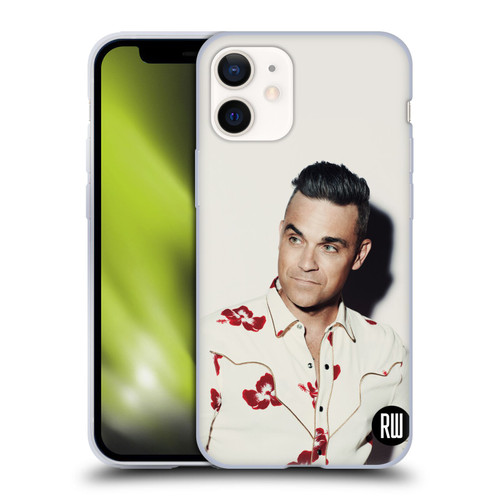 Robbie Williams Calendar Floral Shirt Soft Gel Case for Apple iPhone 12 Mini