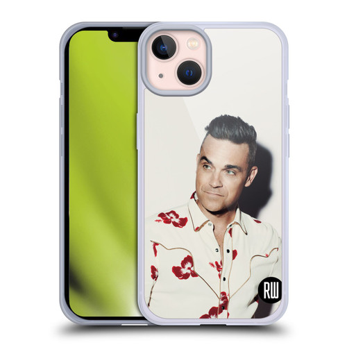 Robbie Williams Calendar Floral Shirt Soft Gel Case for Apple iPhone 13