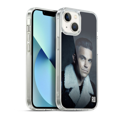 Robbie Williams Calendar Leather Jacket Soft Gel Case for Apple iPhone 13