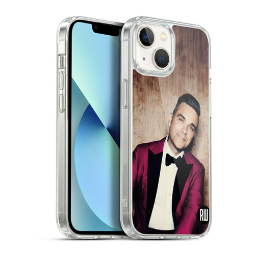 Robbie Williams Calendar Magenta Tux Soft Gel Case for Apple iPhone 13