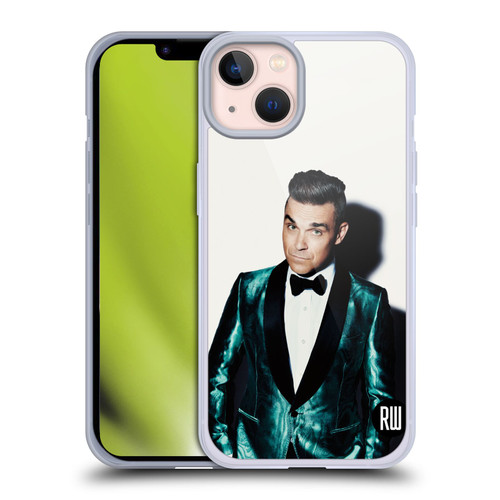 Robbie Williams Calendar White Background Soft Gel Case for Apple iPhone 13