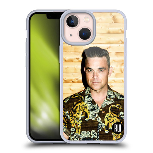 Robbie Williams Calendar Tiger Print Shirt Soft Gel Case for Apple iPhone 13 Mini