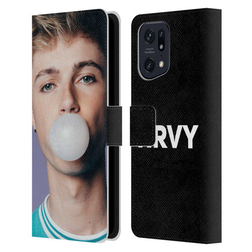 HRVY Graphics Calendar 2 Leather Book Wallet Case Cover For OPPO Find X5