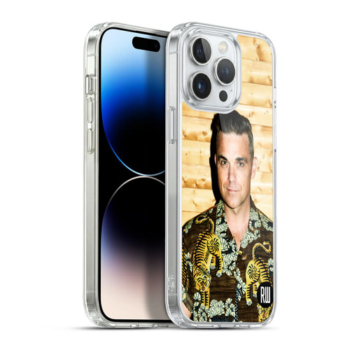 Robbie Williams Calendar Tiger Print Shirt Soft Gel Case for Apple iPhone 13 Pro Max & MagSafe