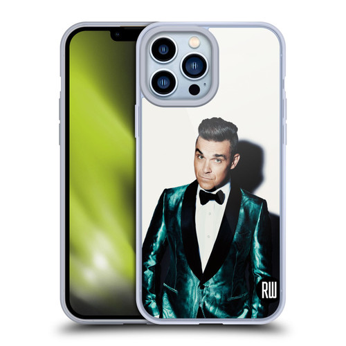 Robbie Williams Calendar White Background Soft Gel Case for Apple iPhone 13 Pro Max