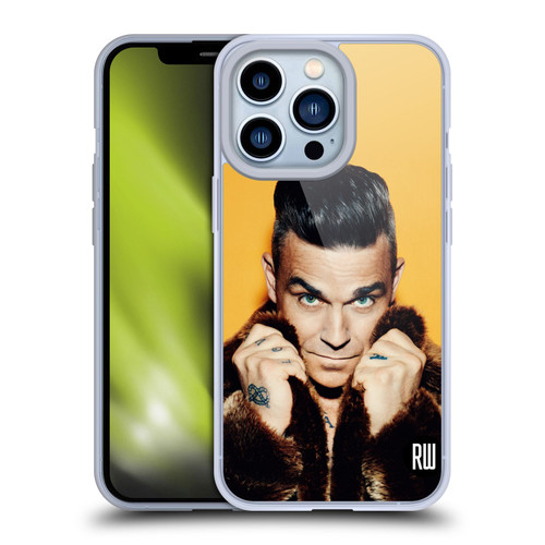 Robbie Williams Calendar Fur Coat Soft Gel Case for Apple iPhone 13 Pro