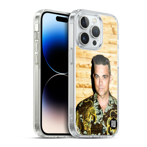 Robbie Williams Calendar Tiger Print Shirt Soft Gel Case for Apple iPhone 13 Pro & MagSafe