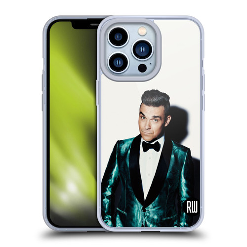 Robbie Williams Calendar White Background Soft Gel Case for Apple iPhone 13 Pro