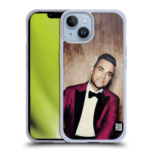 Robbie Williams Calendar Magenta Tux Soft Gel Case for Apple iPhone 14