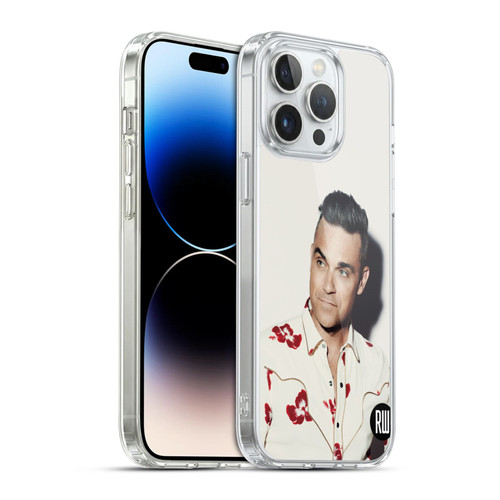 Robbie Williams Calendar Floral Shirt Soft Gel Case for Apple iPhone 14 Pro Max & MagSafe