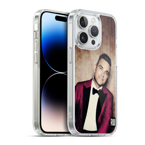 Robbie Williams Calendar Magenta Tux Soft Gel Case for Apple iPhone 14 Pro & MagSafe