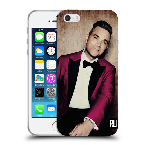 Robbie Williams Calendar Magenta Tux Soft Gel Case for Apple iPhone 5 / 5s / iPhone SE 2016