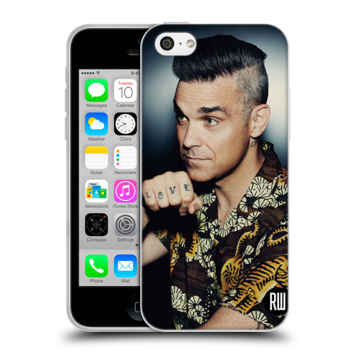 Robbie Williams Calendar Love Tattoo Soft Gel Case for Apple iPhone 5c