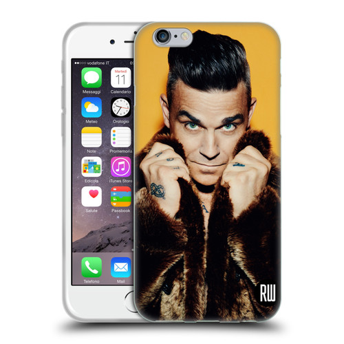 Robbie Williams Calendar Fur Coat Soft Gel Case for Apple iPhone 6 / iPhone 6s