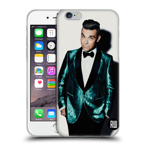 Robbie Williams Calendar White Background Soft Gel Case for Apple iPhone 6 / iPhone 6s