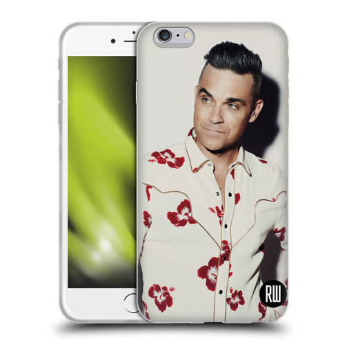 Robbie Williams Calendar Floral Shirt Soft Gel Case for Apple iPhone 6 Plus / iPhone 6s Plus